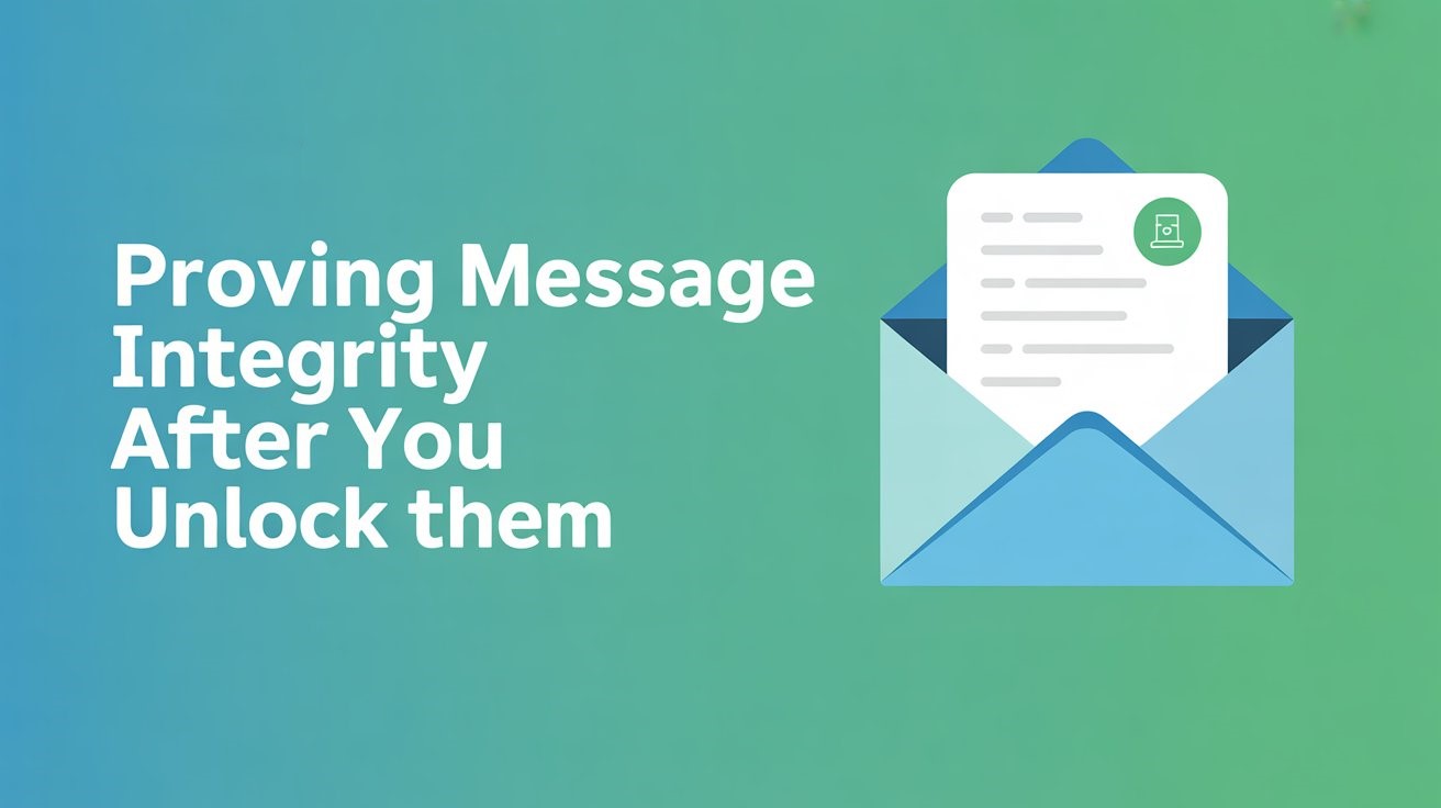 Proving Message Integrity After You Unlock Them