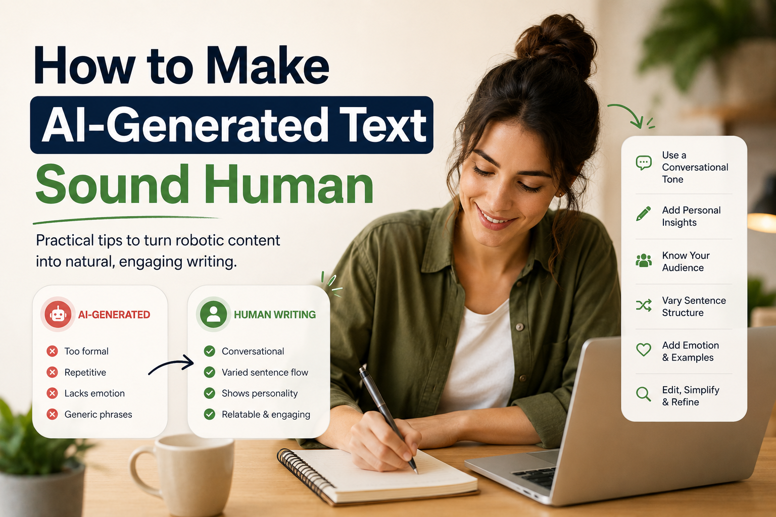 How to Make AI-Generated Text Sound Human