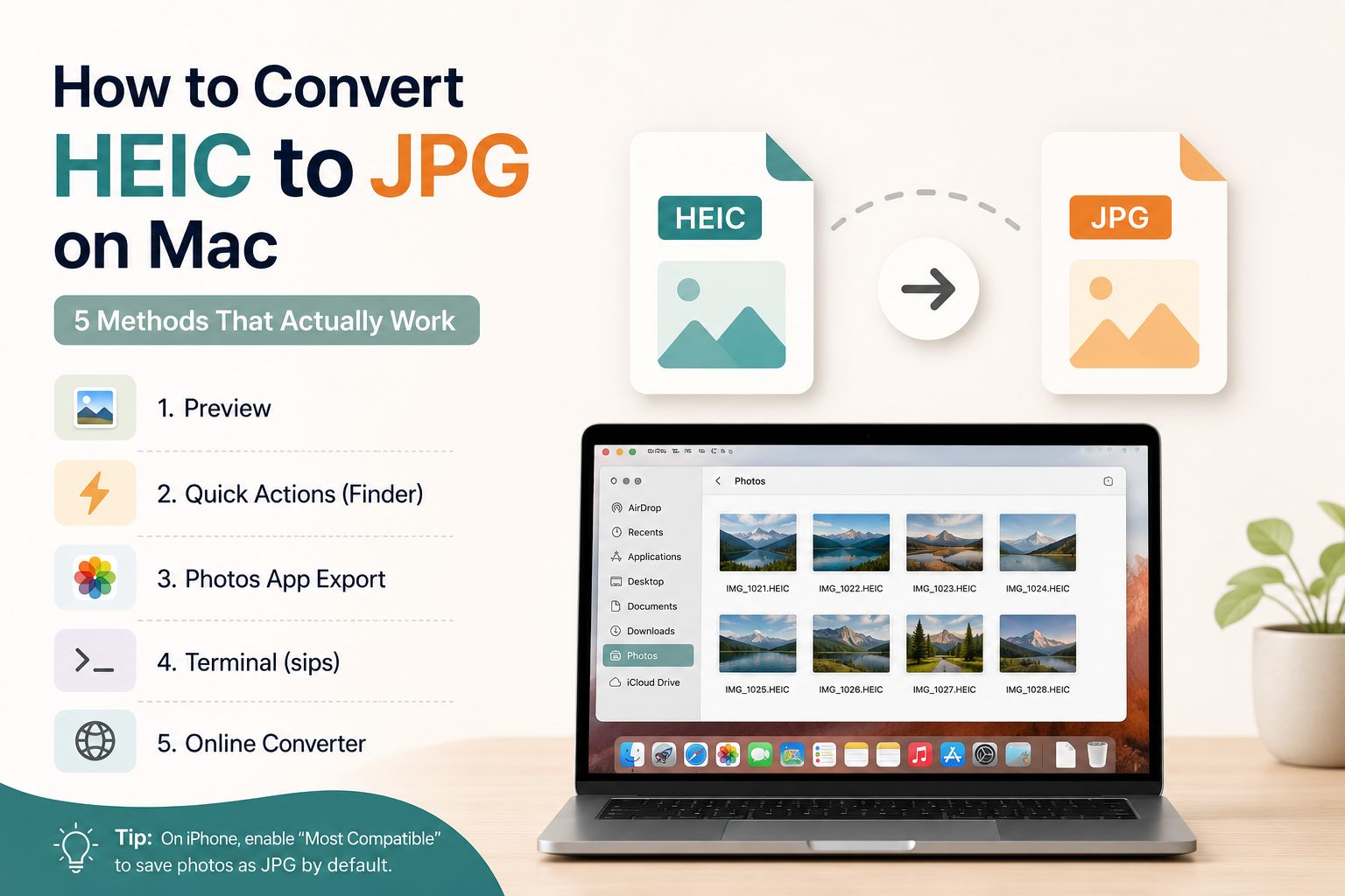 How to Convert HEIC to JPG on Mac (5 Methods That Actually Work)