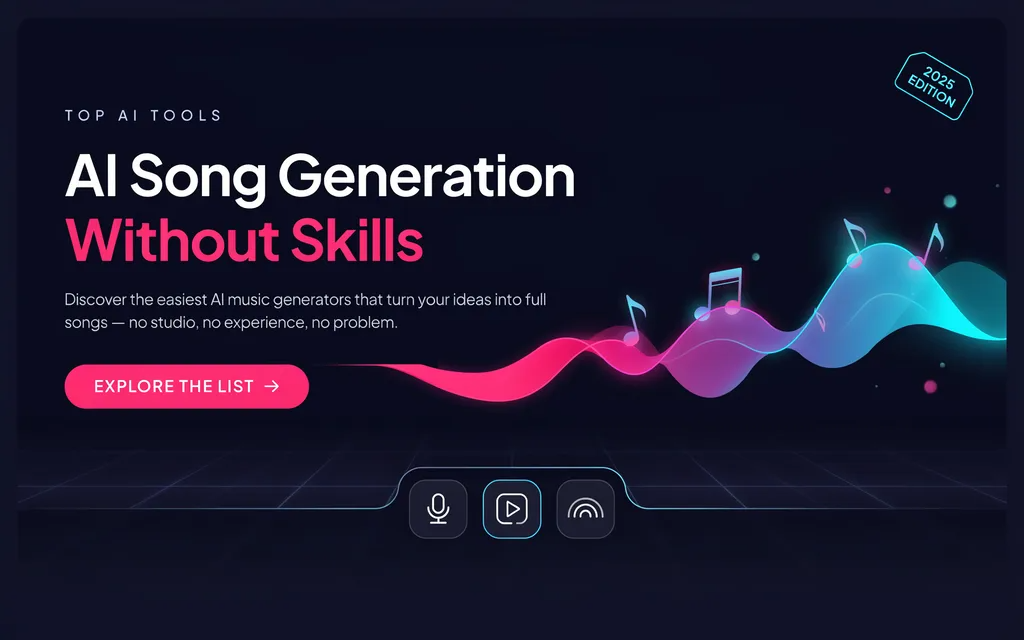 Top AI Tools for AI Song Generation Without Skills