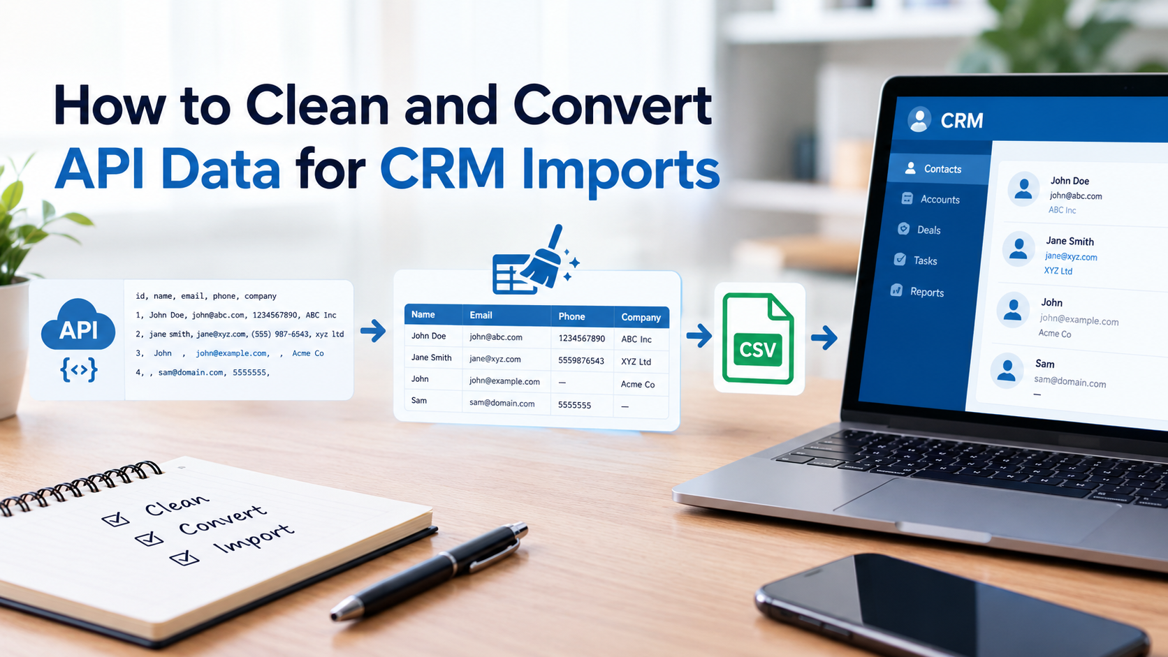 How to Clean and Convert API Data for CRM Imports
